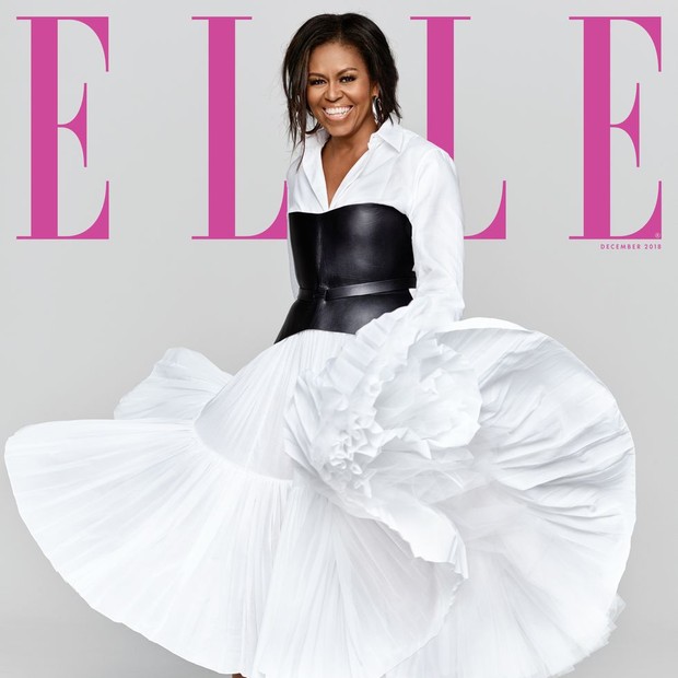 Michelle Obama posa para a capa da revista americana Elle (Foto: Reprodução/Instagram)